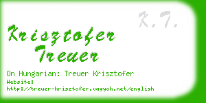 krisztofer treuer business card